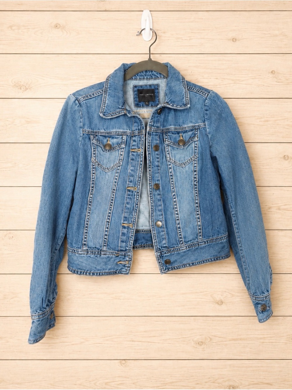The Limited Light Blue Denim Trucker Jacket